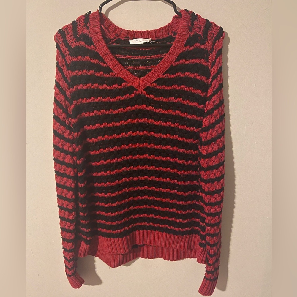 Two by Vince Camuto Sweater Red/Black Sm